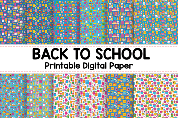 Back to School Pattern Digital Paper: A Versatile Resource for Creative Projects