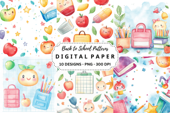 Back to School Patterns Background – High-Quality PNGs for Creative Projects