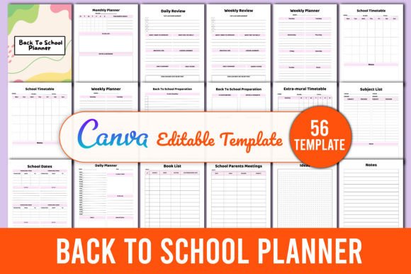 Back to School Planner Canva Interior