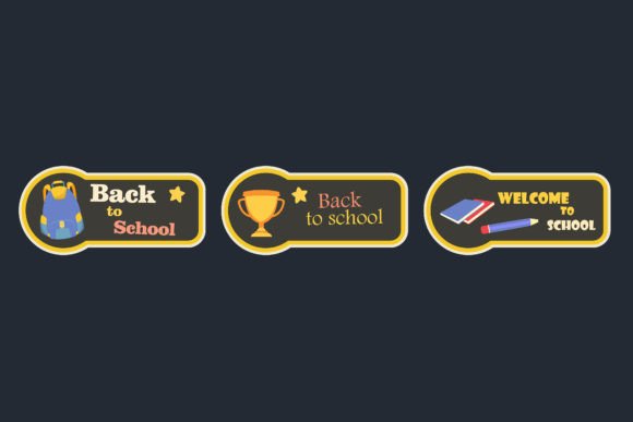 Retro Back to School Stickers